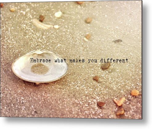 An Metal Print featuring the photograph EMBRACE THE MOMENT quote by JAMART Photography