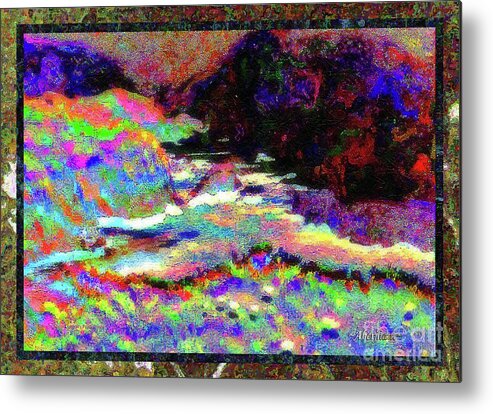 Twilight Metal Print featuring the mixed media Evening in the Cove Where Love's Fire Burned Bright by Aberjhani