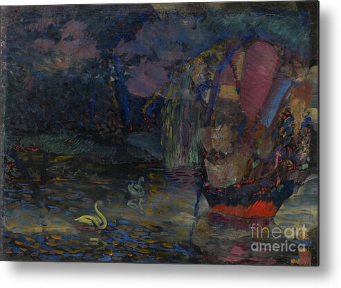 Oil Painting Metal Print featuring the drawing Fairy Lake, 1909-1910. Artist by Heritage Images