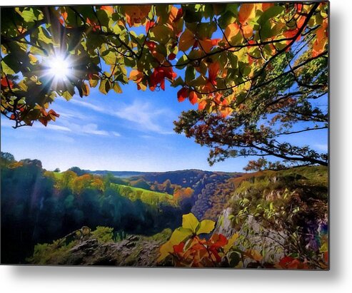 Fall In The Blue Ridge Mountains Metal Print featuring the photograph Fall In The Blue Ridge Mountains by Sandi OReilly