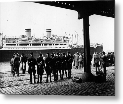 Belgium Metal Print featuring the photograph Guarding The St Louis by Three Lions