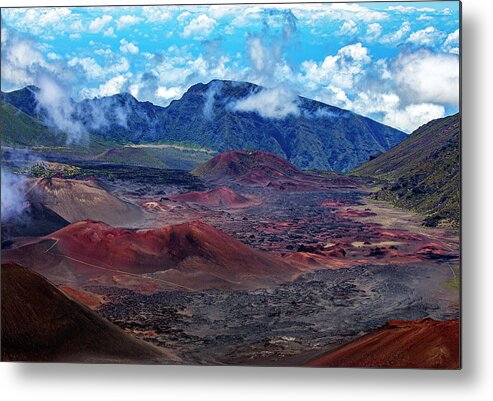 Haleakala Metal Print featuring the photograph Haleakala Crater Floor by Anthony Jones