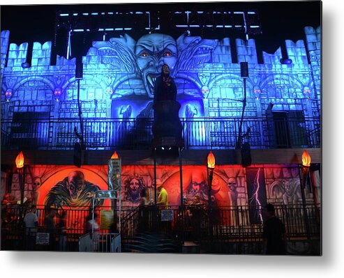 Haunted Castle Metal Print featuring the photograph Haunted Castle at the fair by David Lee Thompson