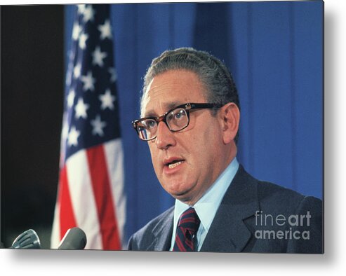 People Metal Print featuring the photograph Henry Kissinger by Bettmann