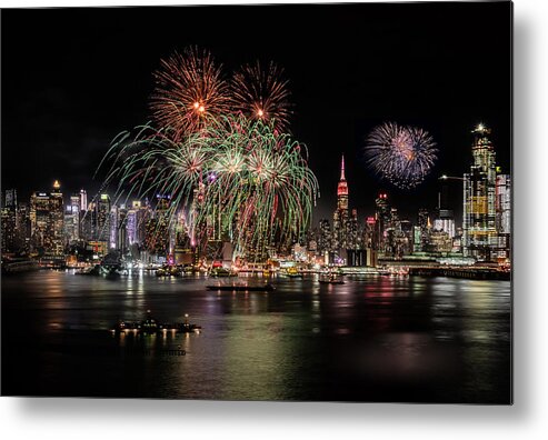 Firework Metal Print featuring the photograph I Love New York by Wei (david) Dai