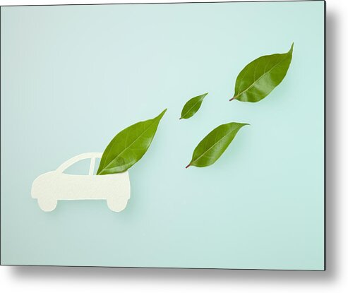Environmental Conservation Metal Print featuring the photograph Image Of Eco Car by Imagenavi