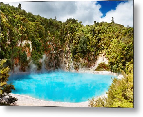 Landscape Metal Print featuring the photograph Inferno Crater Lake In Waimangu by DPK-Photo
