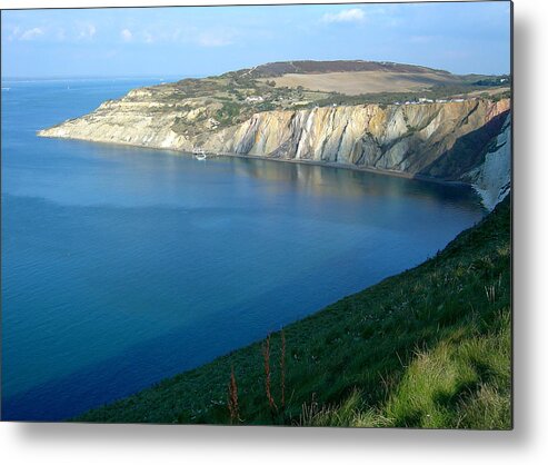 England Metal Print featuring the photograph Isle Of Wight Cliffs by Jennyhorne