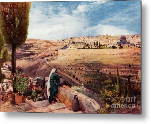 Steps Metal Print featuring the drawing Jerusalem From The Mount Of Olives by Print Collector