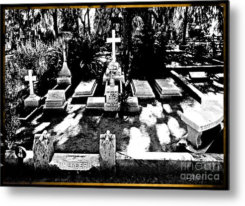 Celebrities Metal Print featuring the photograph Johnny Mercer's Grave in Bonaventure Cemetery by Aberjhani