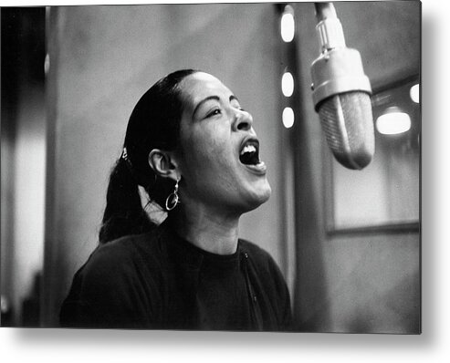 Billie Holiday Metal Print featuring the photograph Lady In Satin by Michael Ochs Archives