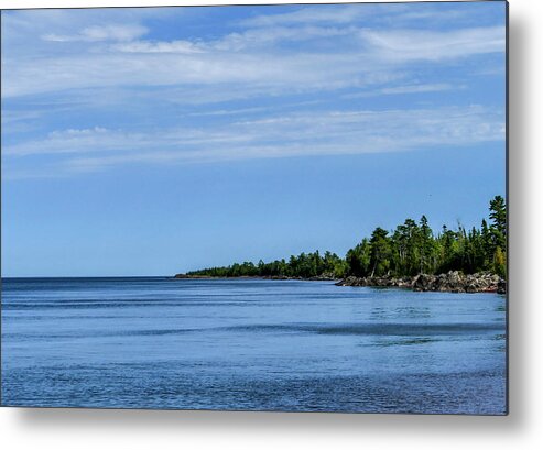 Lake Superior Metal Print featuring the photograph Lake Superior Rocky Shoreline by Sandra J's