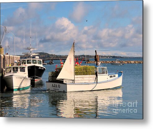 Lobster Boats Metal Print featuring the photograph Lobster boat by Janice Drew