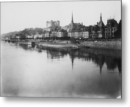 Loire Valley Metal Print featuring the photograph Loire At Saumur by Topical Press Agency