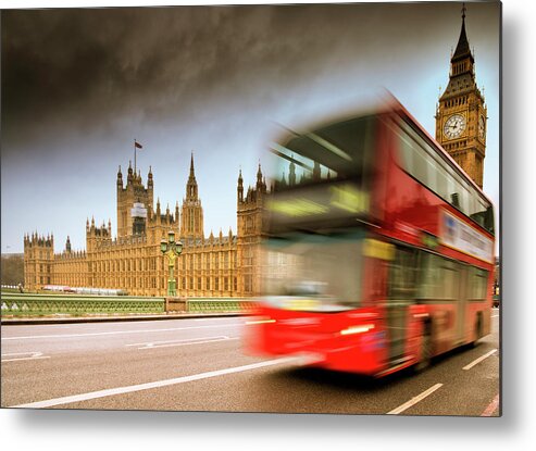 Outdoors Metal Print featuring the photograph London Big Ben Westminster by Owenprice
