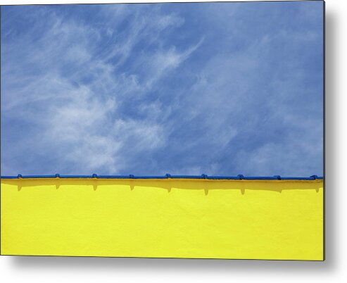 Wrightsville Beach Metal Print featuring the photograph Low Angle Close Up View Of A Wall And by Sean Russell