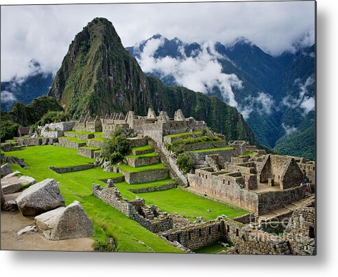 Civilization Metal Print featuring the photograph Machu Picchu In Peru Unesco World by Byelikova Oksana