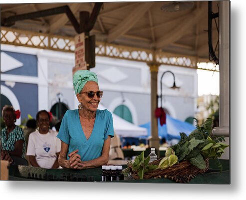 Caribbean Metal Print featuring the photograph Market Square by Sandra Foyt
