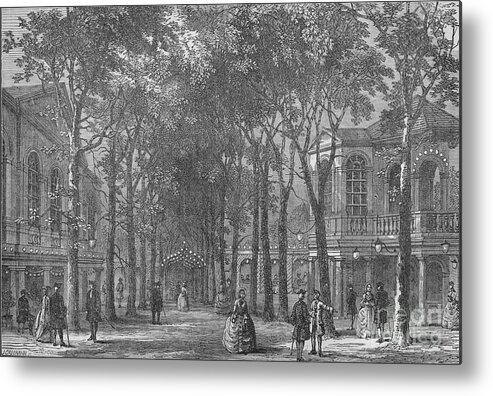 Scenics Metal Print featuring the drawing Marylebone Gardens, Westminster by Print Collector