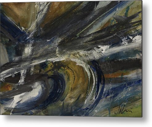 Fineart Metal Print featuring the painting Momentum by Judith Levins
