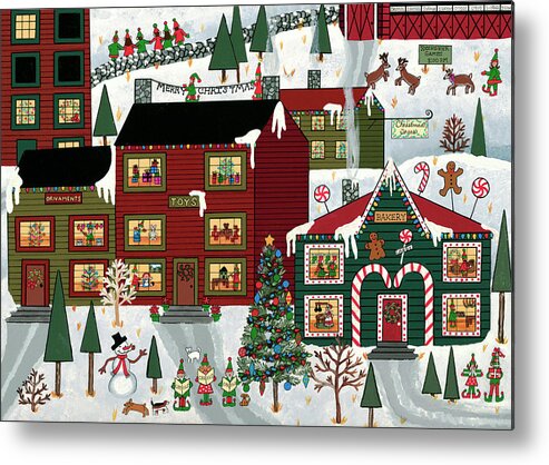 North Pole 5x7 Metal Print featuring the painting North Pole 5x7 by Medana Gabbard