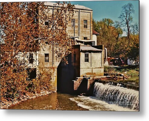 Mill Metal Print featuring the photograph Old Mill in Autumn by D Hackett