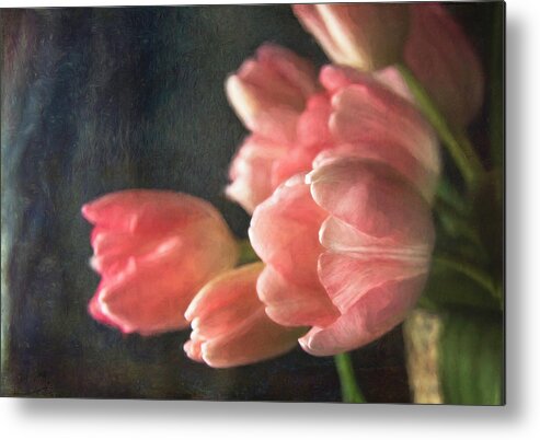 Tulips Metal Print featuring the photograph Pink Tulip Bouquet by Cindi Ressler