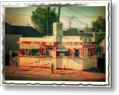 Highway Metal Print featuring the photograph Postcard for you N4 - The Diner by Micah Offman
