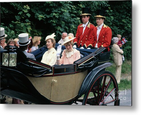 Young Men Metal Print featuring the photograph Princess Diana In Carriage At Royal by Bettmann