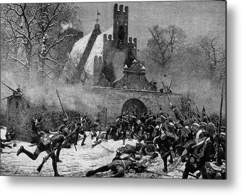 Engraving Metal Print featuring the photograph Prussian Assault At Leuthen In Seven by Kean Collection