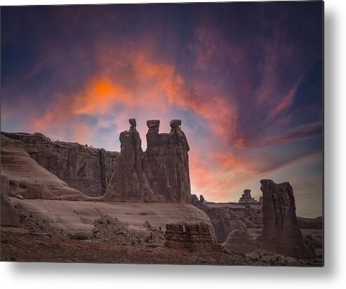 Cloud Metal Print featuring the photograph Purple In The Sky by Jose Pineiro