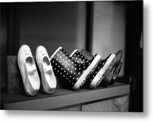 In A Row Metal Print featuring the photograph Rain Shoes by Snap Shooter Jp