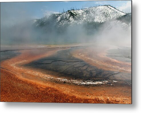 Tranquility Metal Print featuring the photograph Rising Thermal Steam by Raw Light Photography
