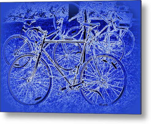 Bikes Metal Print featuring the photograph How Many? by Mary Beth Landis