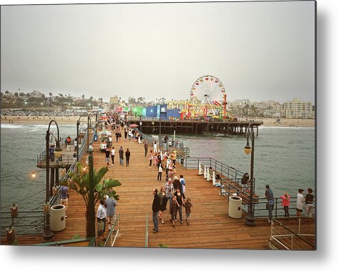 Santa Monica Metal Print featuring the photograph Route 66, Looking Back The Way I Came by Andy Romanoff