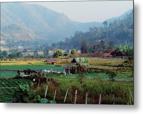 Tranquility Metal Print featuring the photograph Rural Scene Near Chiang Mai, Thailand by Design Pics