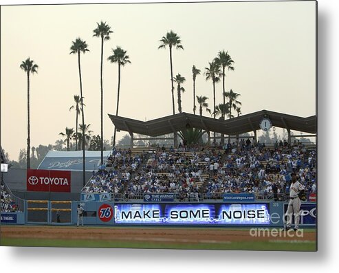 California Metal Print featuring the photograph San Francisco Giants V Los Angeles by Jed Jacobsohn