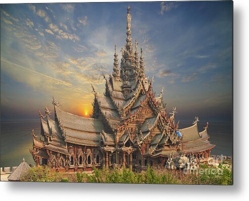Hinduism Metal Print featuring the photograph Sanctuary Of Truth, Pattaya, Thailand by Yury taranik