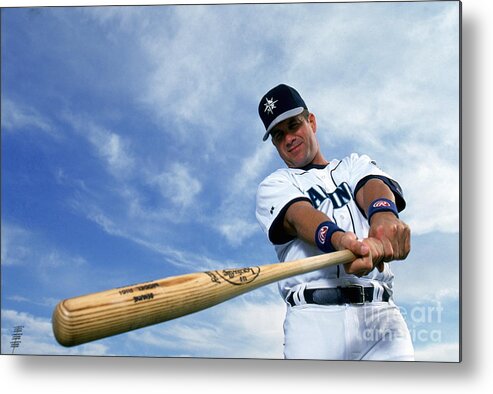 American League Baseball Metal Print featuring the photograph Seattle Mariners by Michael Zagaris