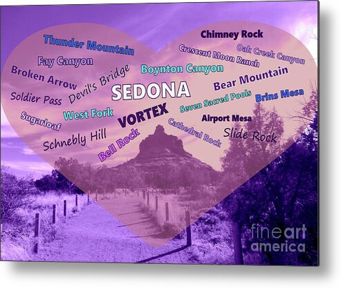 Sedona Metal Print featuring the photograph Sedona Vortex Love by Mars Besso