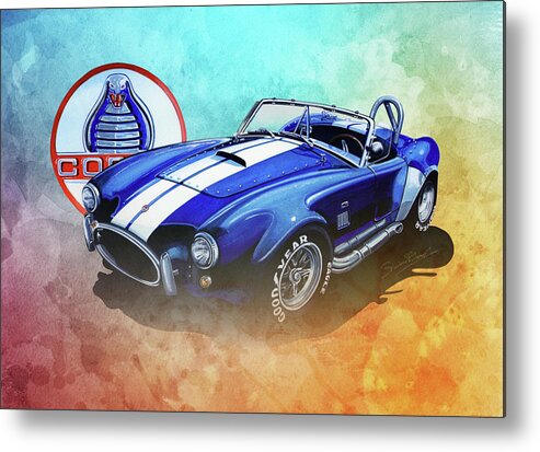 Classic Shelby Cobra 427 Metal Print featuring the mixed media Shelby Cobra 427 by Simon Read