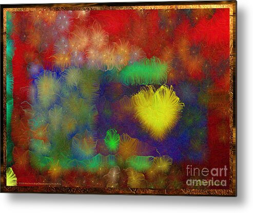 Valentine Metal Print featuring the mixed media Shining Heart of the Sun by Aberjhani