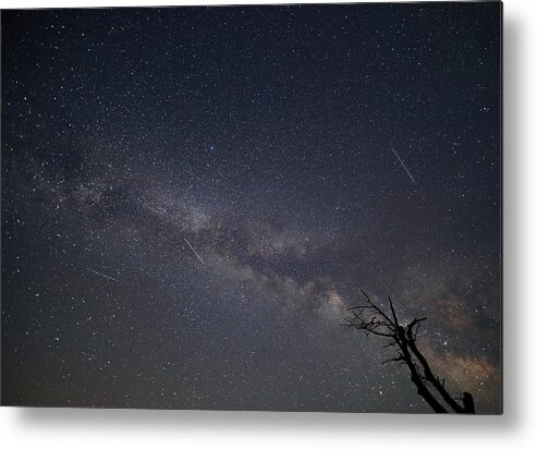 Night Metal Print featuring the photograph Shooting Star Night by Art Cole