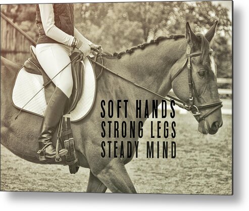 Arena Metal Print featuring the photograph SILENT PARTNERSHIP quote by Dressage Design