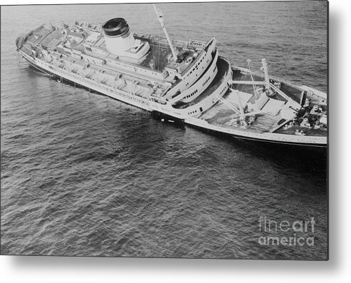 1950-1959 Metal Print featuring the photograph Sinking Of The Andrea Doria by Bettmann