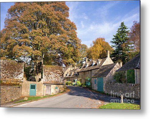 Snowshill Metal Print featuring the photograph Snowshill Village in Autumn by Tim Gainey