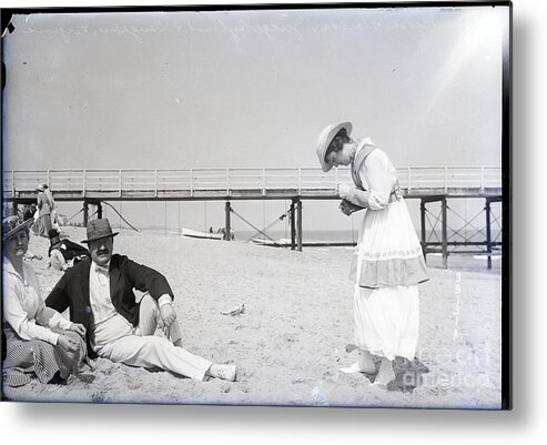 People Metal Print featuring the photograph Society At Palm Beach by Bettmann