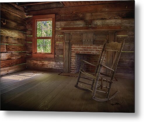 Rocker Metal Print featuring the photograph Solitary Rocker by Susan Rissi Tregoning