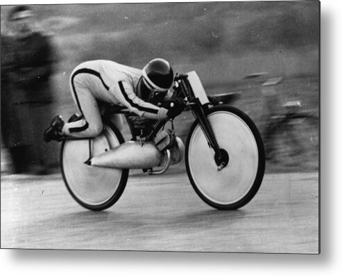 Sports Helmet Metal Print featuring the photograph Speed Record by Keystone