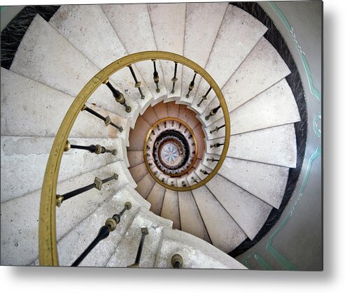 Steps Metal Print featuring the photograph Spiral Staircase by Fotofrog